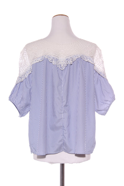 HOLY CHIC by Trelise - Lace pinstripe top! 10-14