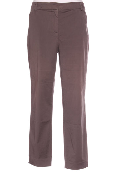 JACQUI.E - 7/8th slim cotton pant - Brown! 14