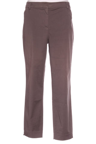 JACQUI.E - 7/8th slim cotton pant - Brown! 14