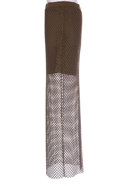 BEYOND HER (BN) "Ruby mesh" khaki top + skirt set! 8-10