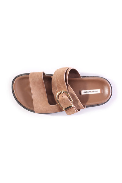 COUNTRY ROAD - Raya leather sandals - Mocha! 6-7