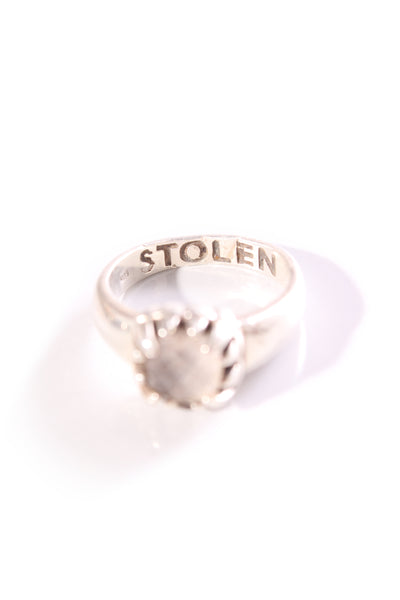 STOLEN - Baby claw smoky quartz ring!