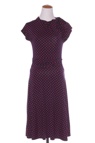 RETROLICIOUS (USA) Heart print tie neck swing dress! 12