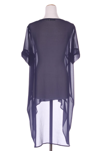 OBI (NZ) Navy pintuck detail hi-low top! 18