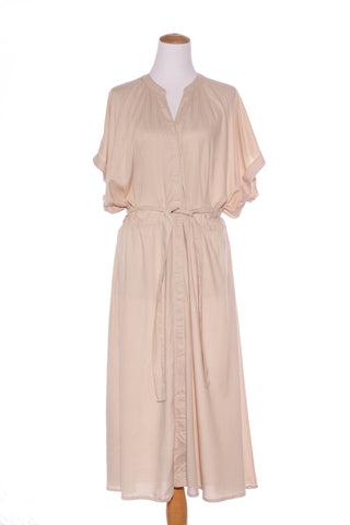 EURO EDIT (LN) Belted viscose maxi dress - Beige! 16