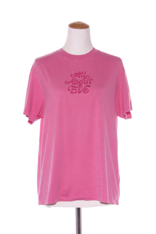 ALL ABOUT EVE - Embroidered pink tee! 6-12