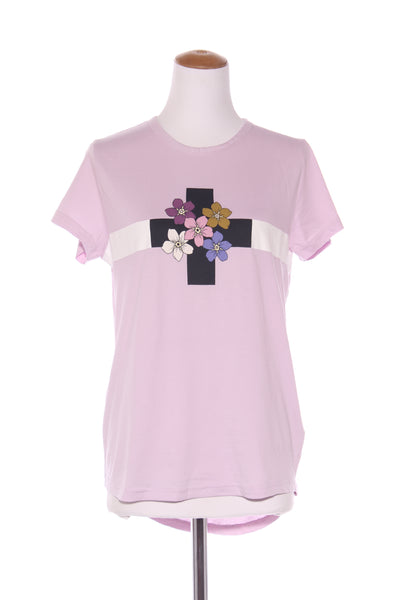 STELLA + GEMMA - Floral crossing lilac tee! 10-12