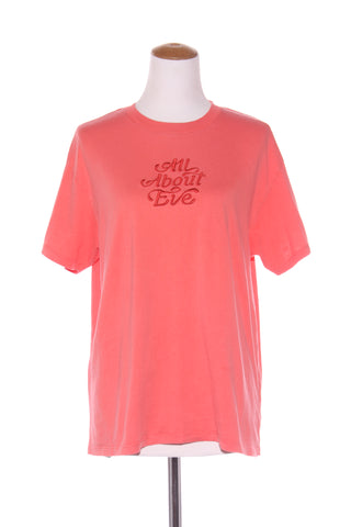 ALL ABOUT EVE - Embroidered cotton tee - Coral! 6-12