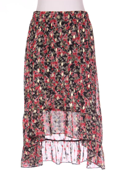 AUGUSTINE (LN) Flounce hem rose print Meeka skirt! 16