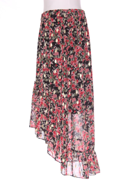 AUGUSTINE (LN) Flounce hem rose print Meeka skirt! 16