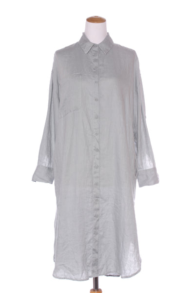 DECJUBA - D-LUXE (LN) Sage linen shirt dress! 12