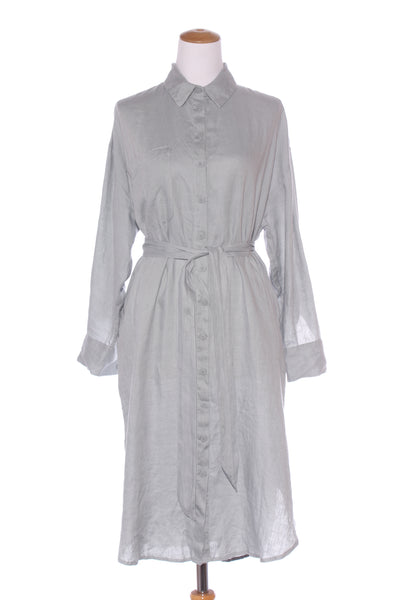 DECJUBA - D-LUXE (LN) Sage linen shirt dress! 12