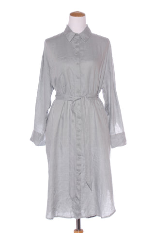 DECJUBA - D-LUXE (LN) Sage linen shirt dress! 12