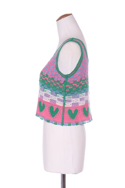 NO BRAND - Crochet heart crop tank! 12-14