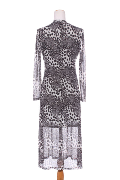 KAREN WALKER - Stretch mesh midi dress - Leopard! 10