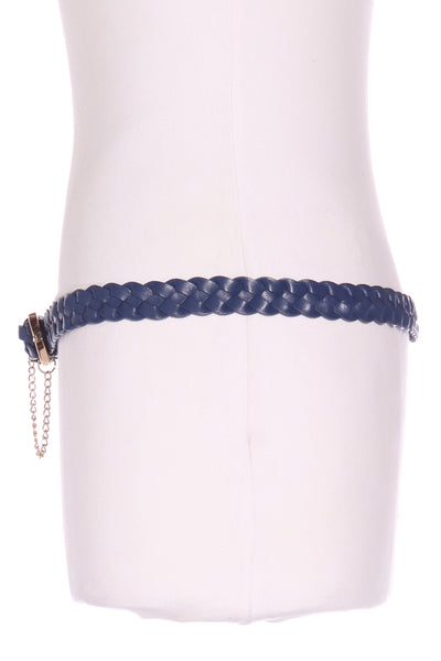 KATHRYN WILSON - Braided leather belt - Navy! S