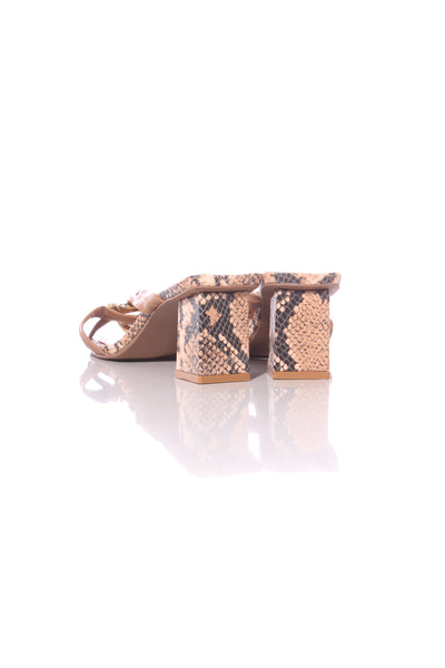 HEY MONDAY (LN) "Lana" Leather mid heels - Snakeskin! 41