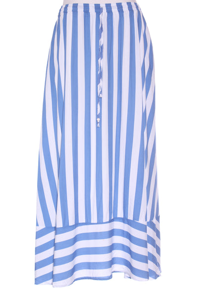 ORANGE SHERBET - Zena maxi skirt - Blue stripe! 14