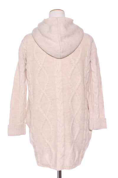 BASIC HOUSE - Sherpa lined wool cable knit jacket! 10-12