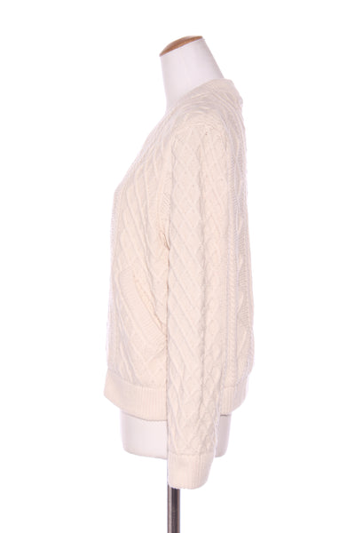 JUST JEANS - Lined cable knit zip front jacket! 12