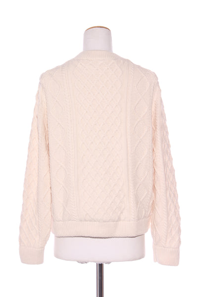 JUST JEANS - Lined cable knit zip front jacket! 12