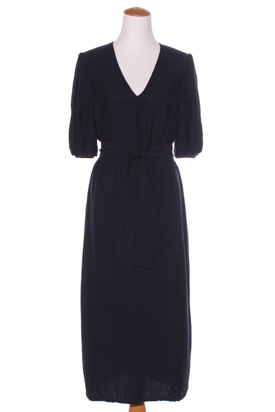 VERONIKA MAINE - Textured rayon puff sleeve midi dress! 8
