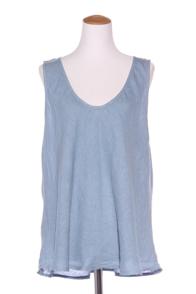 DONNA DONNA (ITA) Camio linen top - Denim blue! 14-16