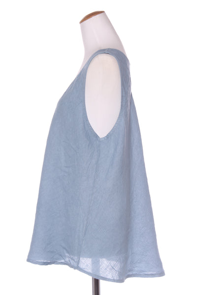 DONNA DONNA (ITA) Camio linen top - Denim blue! 14-16