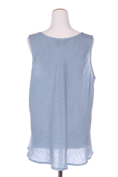 DONNA DONNA (ITA) Camio linen top - Denim blue! 14-16