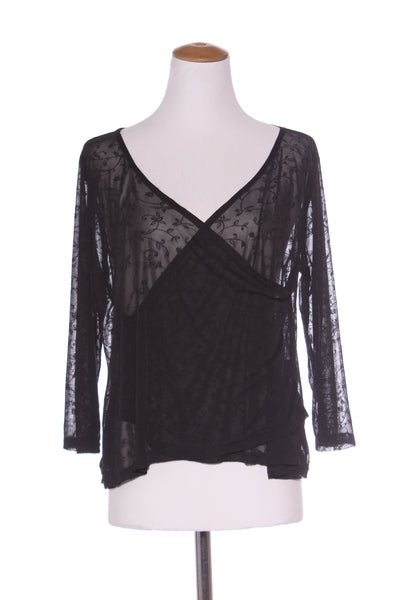 TCD - Embroidered cross over mesh top! 14-16