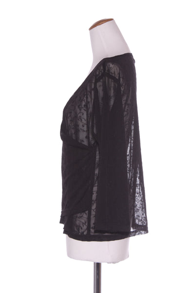 TCD - Embroidered cross over mesh top! 14-16