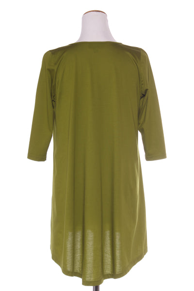 TCD (NZ) 'V' neck cotton knit tunic - Moss! 14
