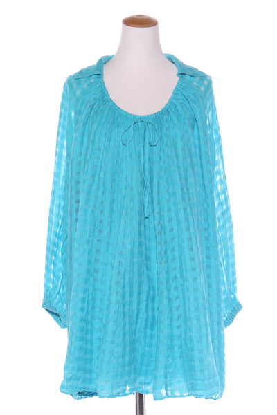 COUNTRY ROAD - Ramie + linen gathered neck mini dress! 14