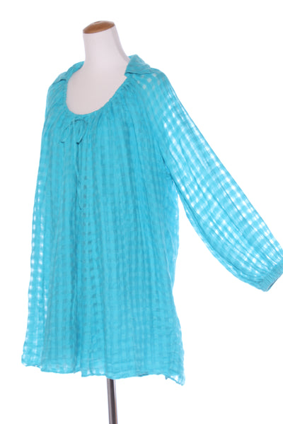 COUNTRY ROAD - Ramie + linen gathered neck mini dress! 14