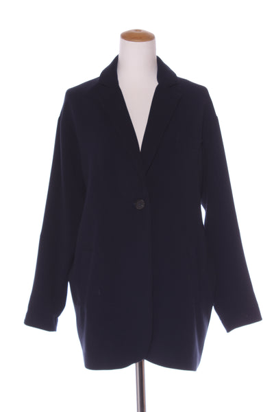 MAX - Navy oversized knit blazer! 12-14