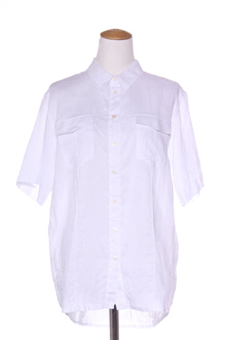 LAING (LN) S/S white linen shirt! 14
