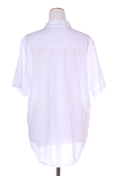 LAING (LN) S/S white linen shirt! 14