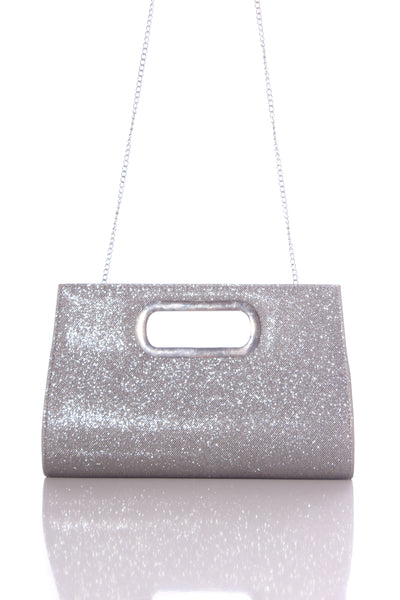RUBY & KIT - Silver glitter bag/clutch!