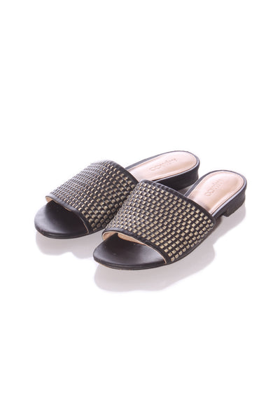 MIMCO "Venus" woven leather slides! 38