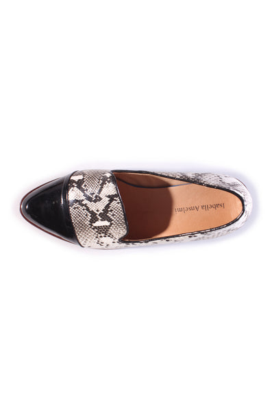 ISABELLA ANSELMI - Snakeskin leather loafer! 38