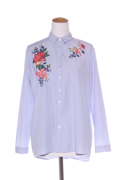 LCW CASUAL - Embroidered pinstripe shirt! 14-16