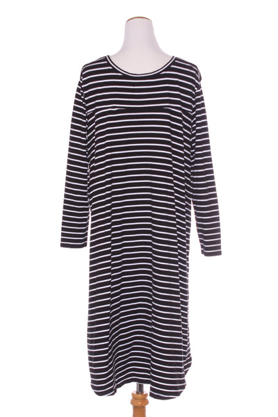 MOOCHI 6&7 Stripe cotton L/S midi dress! 14