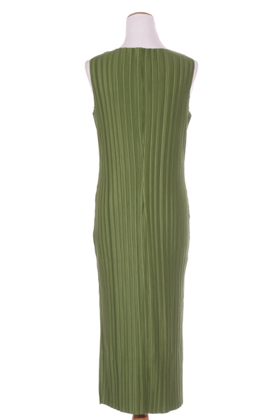 SABA - Micro pleat midi dress - Moss! 8-10