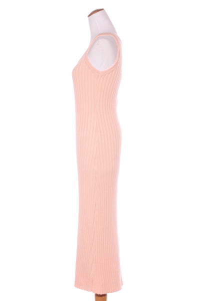 CAITLIN CRISP - Rib knit maxi dress - Peach! 10