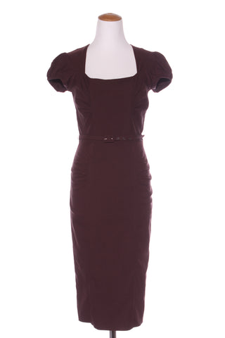 STOP STARING (USA) "Lindsy" wiggle dress - dark choc! 10-12