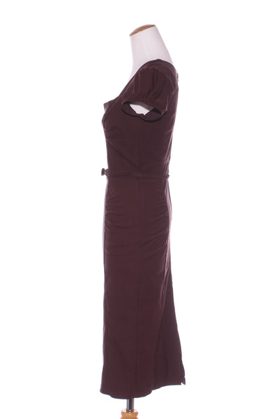 STOP STARING (USA) "Lindsy" wiggle dress - dark choc! 10-12