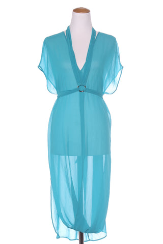 REPERTOIRE (NZ) "Serenity" chiffon dress - Aqua! 14