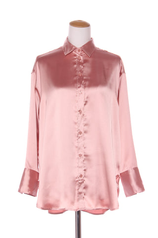 H&M - Blush pink satin shirt! 10-12