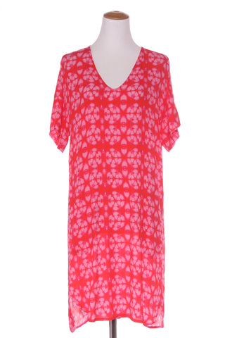 BRIARWOOD - Pink/orange printed dress + pockets! 12