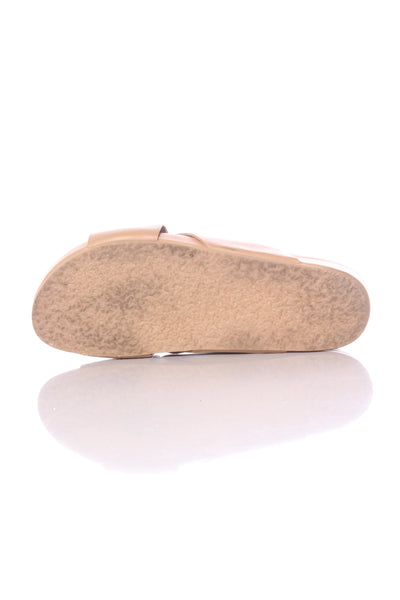 ASSEMBLY LABEL - Crossover leather sandal - Tan! 41